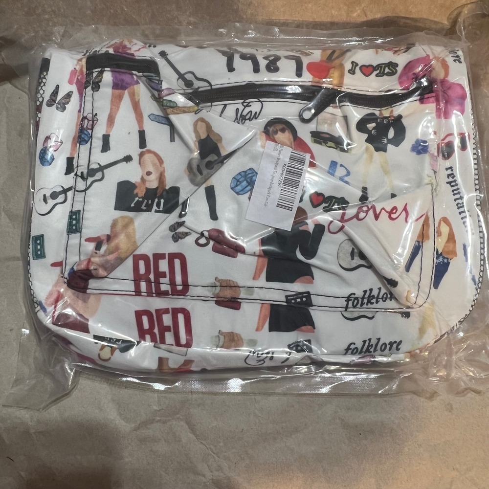 Taylor Swift Eras Tour Themed All Overโ Print Backpack Music Fan Gear New Red